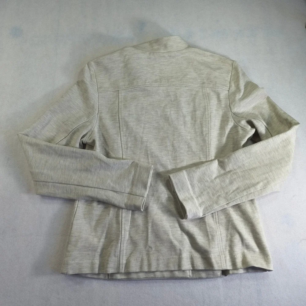 Cabi Double Breasted Knit Jacket Blazer Beige Button Front Peacoat Style‎ Medium